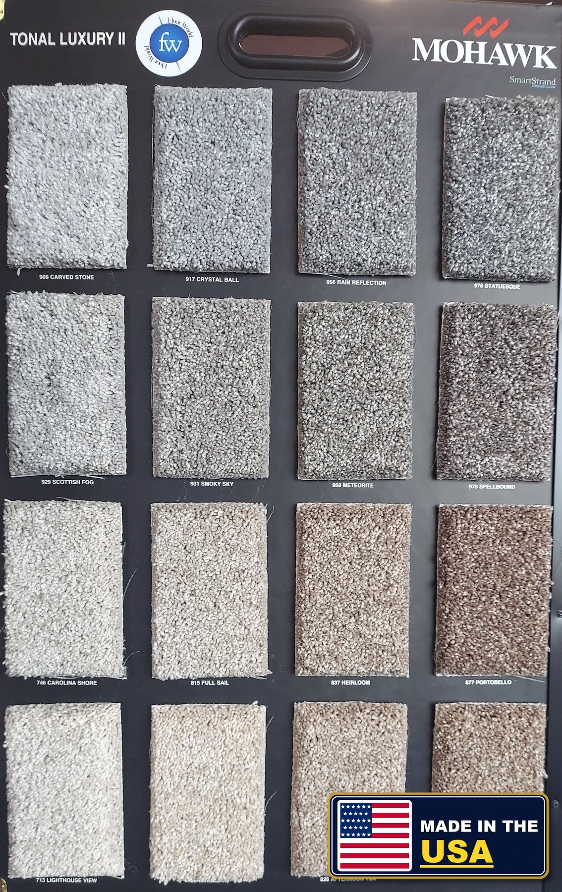 Tonal Luxury II · Carpet · Mohawk · SmartStrand Forever Clean · flooring sample photo · Floor World Ephrata PA
