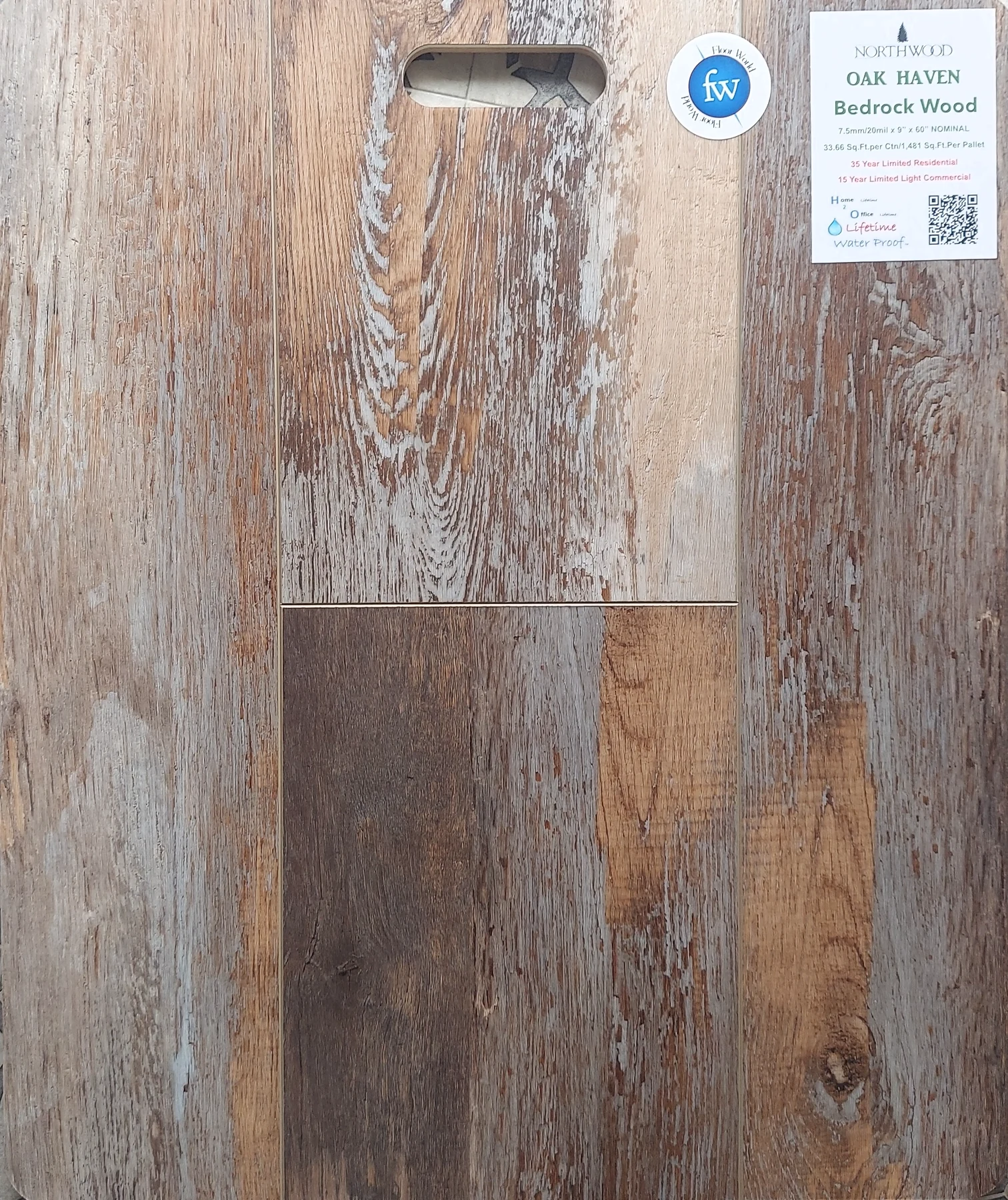 Bedrock Wood Oak Haven · Luxury Vinyl Plank/Tile · Northwood · Oak Haven · flooring sample photo · Floor World Ephrata PA