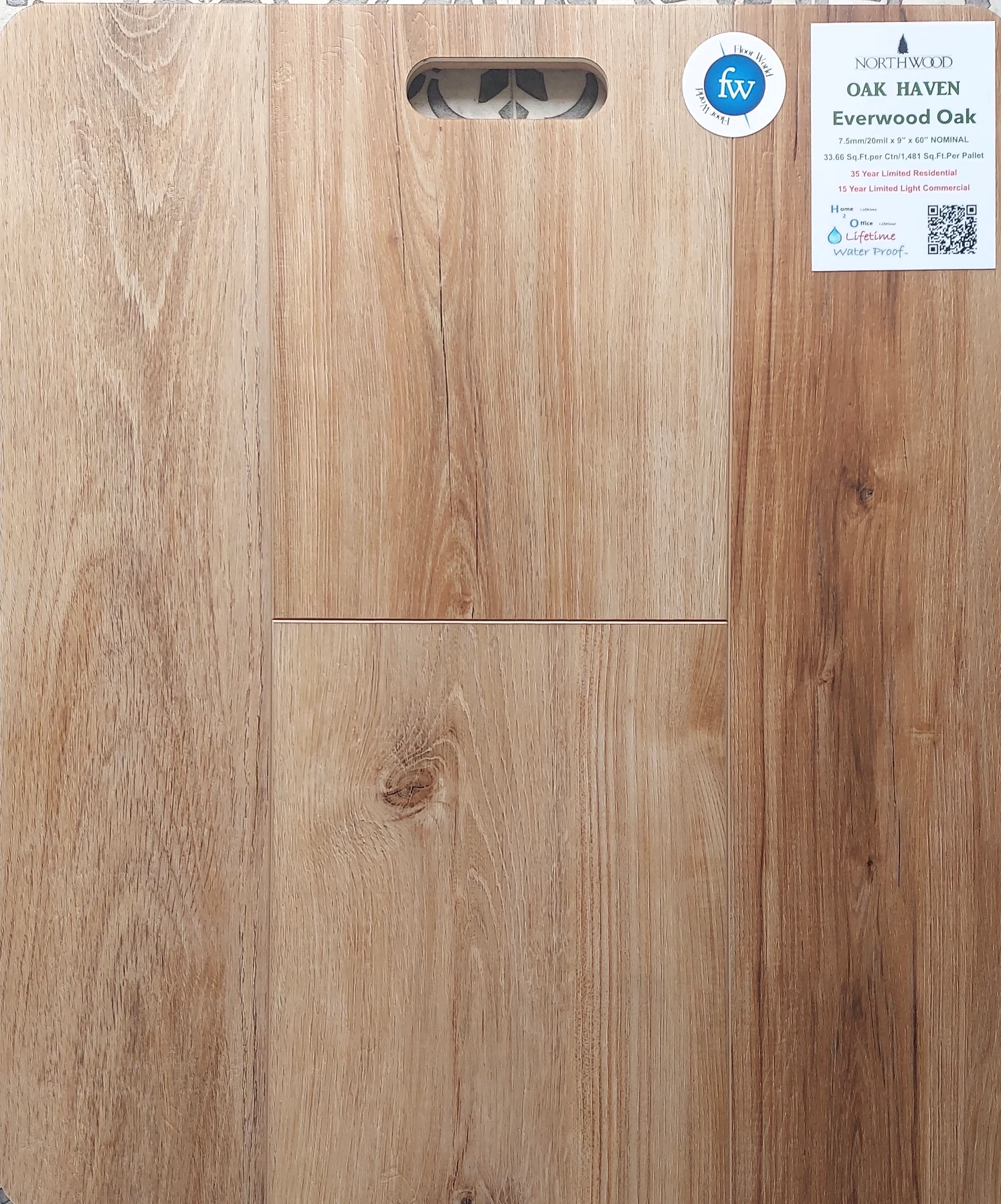Everwood Oak Oak Haven · Luxury Vinyl Plank/Tile · Northwood · Oak Haven · flooring sample photo · Floor World Ephrata PA