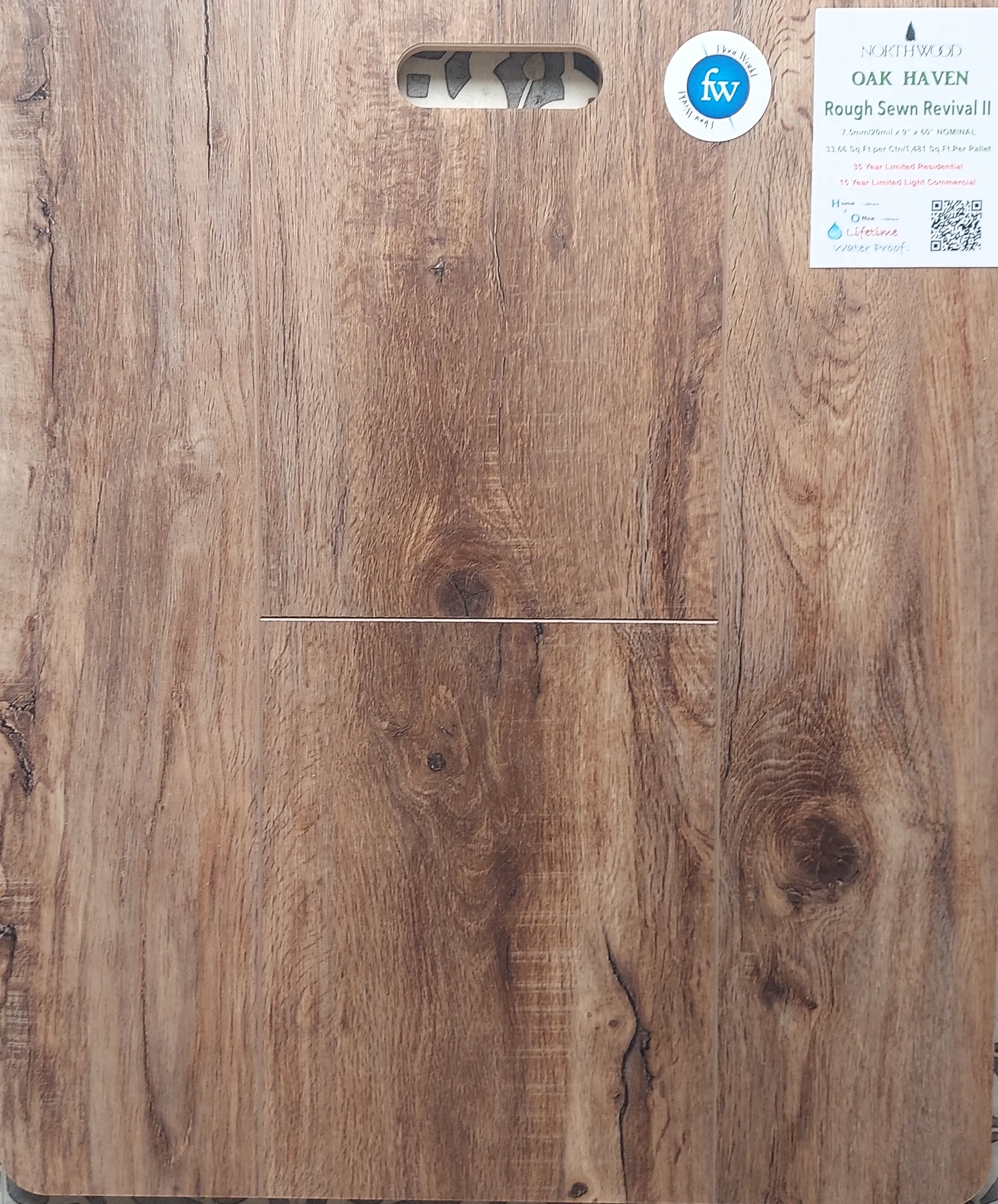 Rough Sewn Revival Oak Haven · Luxury Vinyl Plank/Tile · Northwood · Oak Haven · flooring sample photo · Floor World Ephrata PA