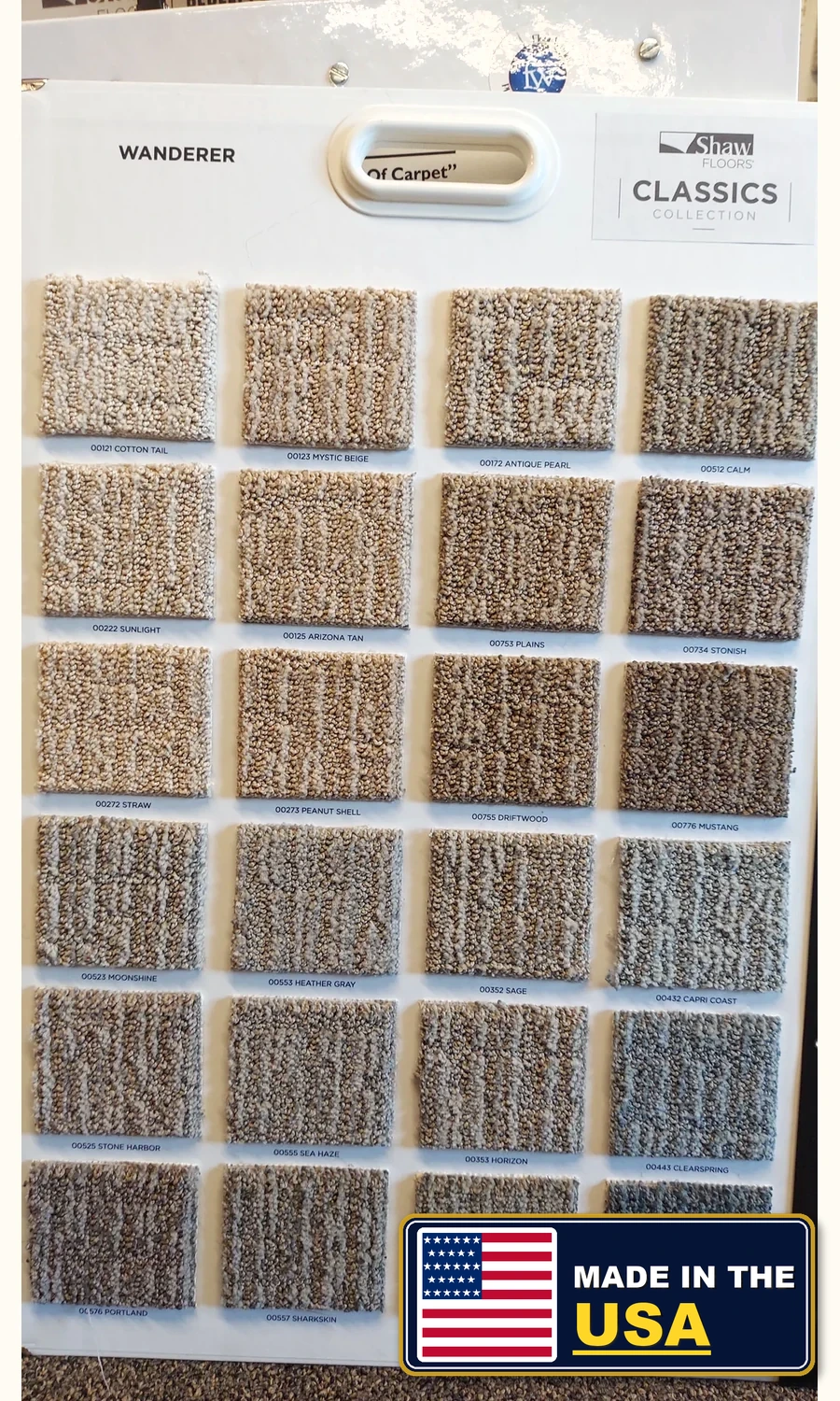 Wanderer · Carpet · Shaw · Classics · flooring sample photo · Floor World Ephrata PA