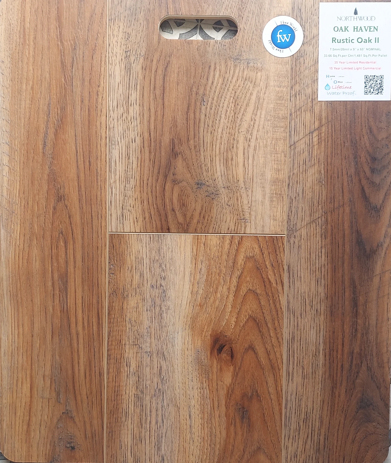 Rustic Oak Oak Haven · Luxury Vinyl Plank/Tile · Northwood · Oak Haven · flooring sample photo · Floor World Ephrata PA