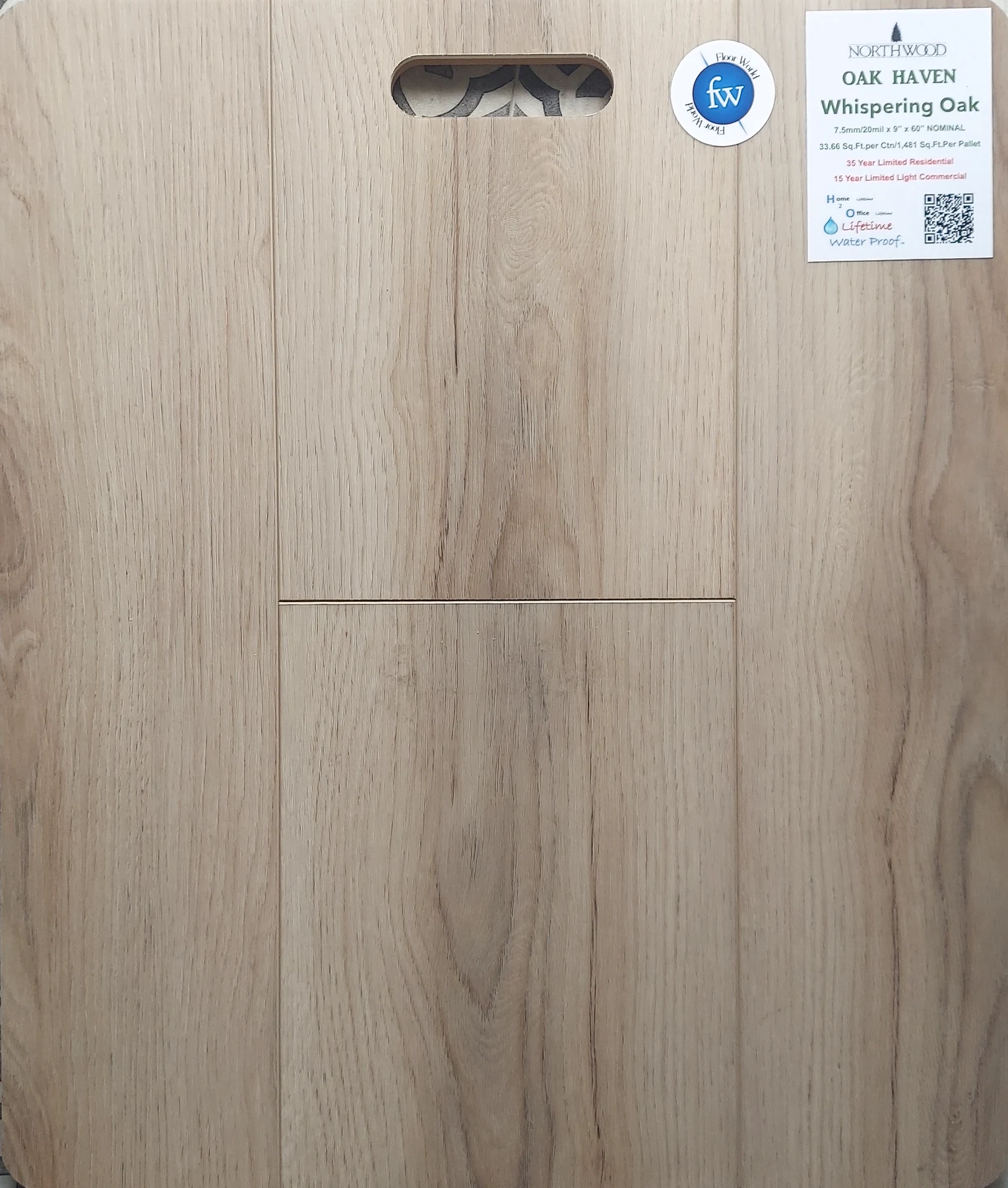 Whispering Oak Oak Haven · Luxury Vinyl Plank/Tile · Northwood · Oak Haven · flooring sample photo · Floor World Ephrata PA
