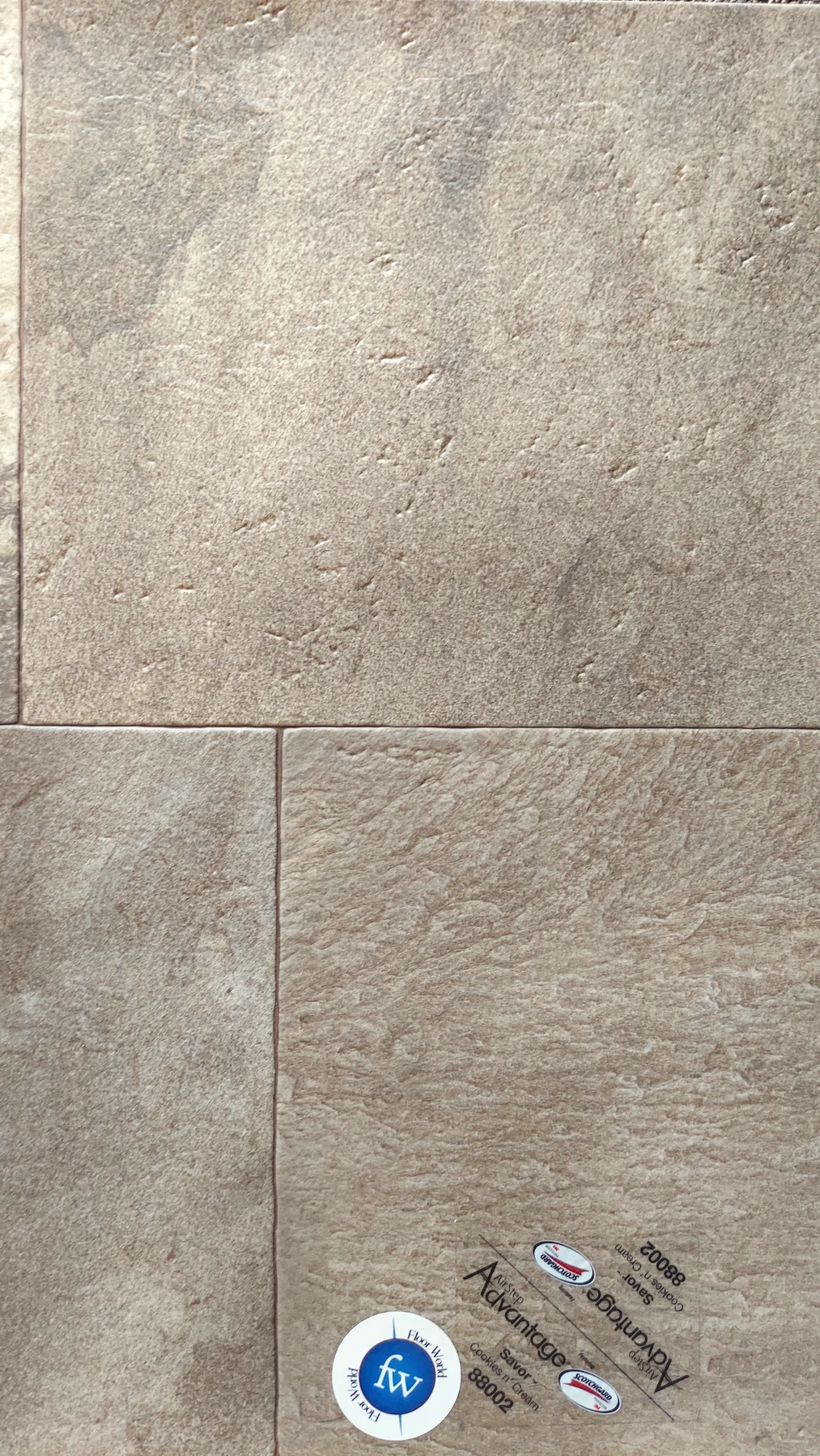 Savor - Cookies n' Cream · Sheet Vinyl · Congoleum · Advantage · flooring sample photo · Floor World Ephrata PA