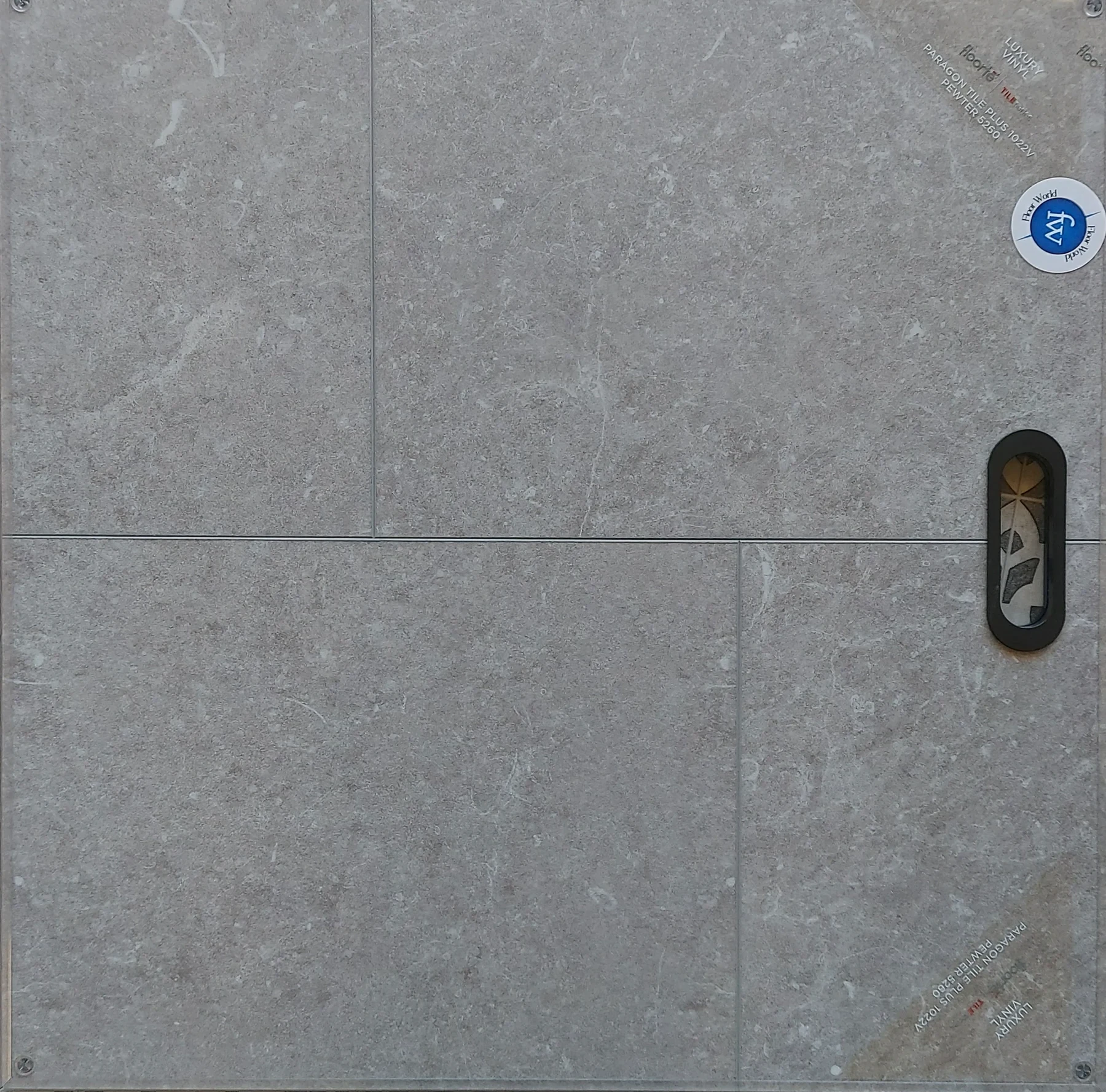 Pewter Paragon Tile Plus · Luxury Vinyl Plank/Tile · Shaw · Paragon Tile Plus · flooring sample photo · Floor World Ephrata PA