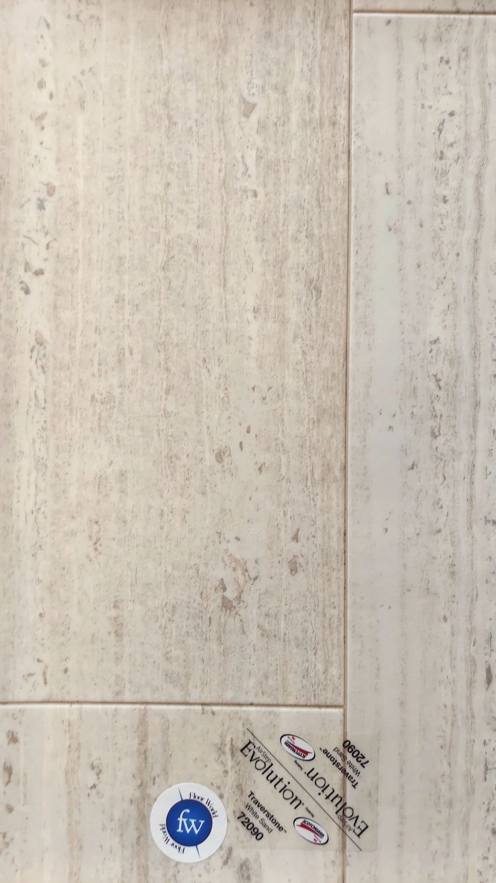 Traverstone - White Sand · Sheet Vinyl · Congoleum · Evolution · flooring sample photo · Floor World Ephrata PA