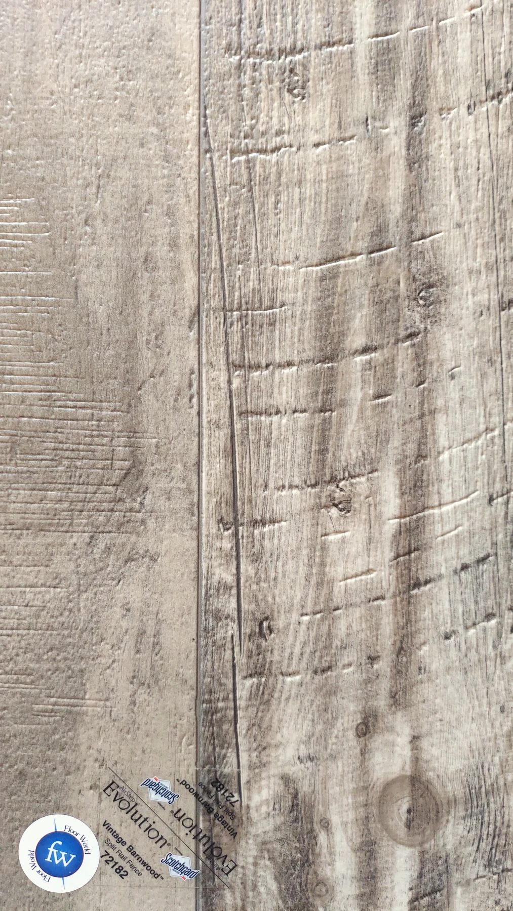 Vintage Barnwood - Split Rail Fence · Sheet Vinyl · Congoleum · Evolution · flooring sample photo · Floor World Ephrata PA
